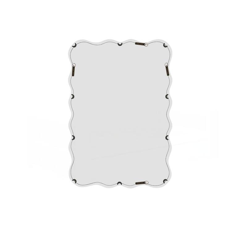 Solid Wood Wavy Rectangle Mirror