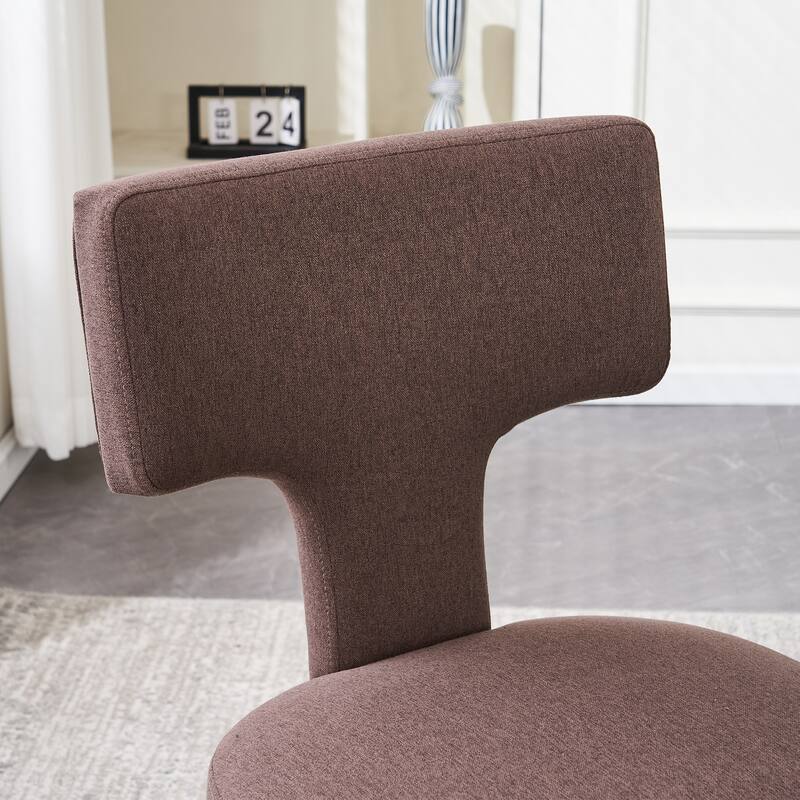 Upholstered Mordern Design T Back Dining Side Chair- Set of 2