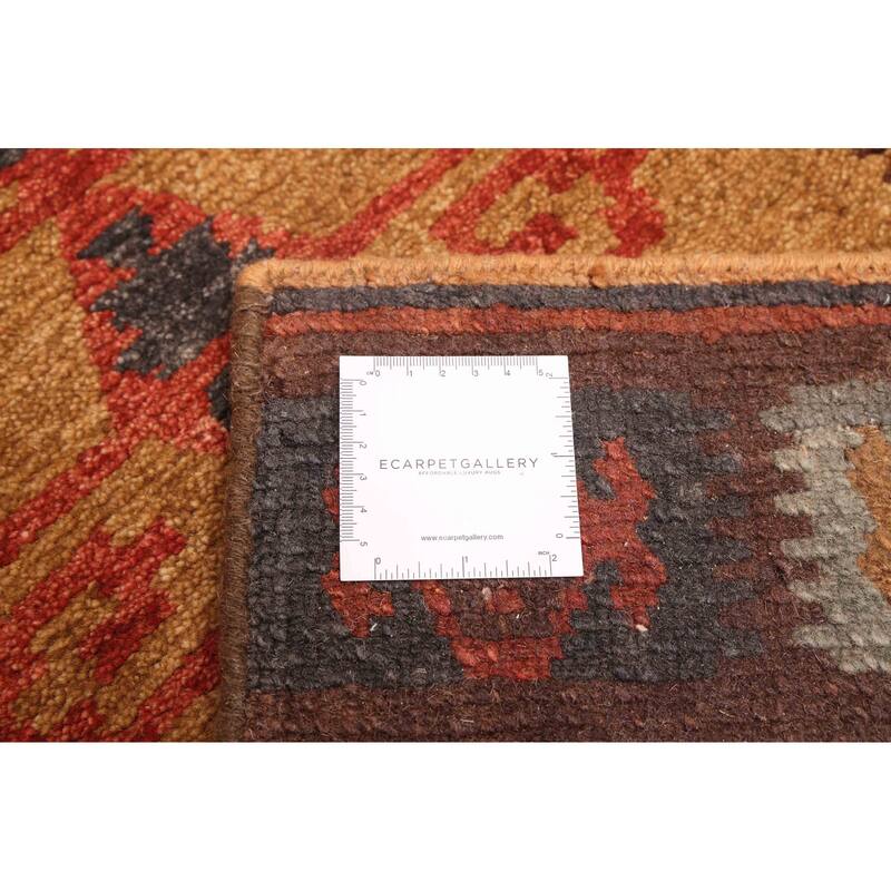 ECARPETGALLERY Hand-knotted Opulence Light Brown Wool Rug - 2'7 x 9'10