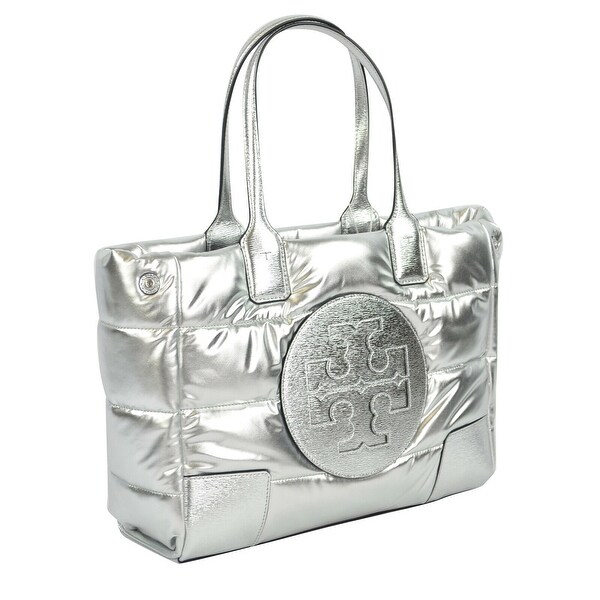 tory burch silver tote