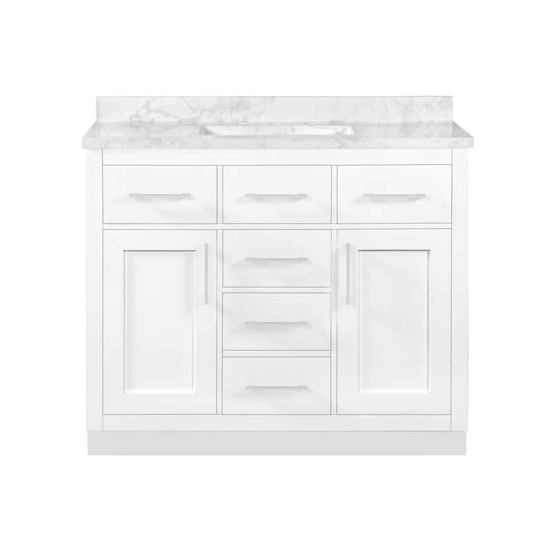 Athea Bathroom Vanity with White Engineered Marble Top