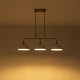 preview thumbnail 12 of 23, Potlid 3-Light Industrial Gold Linear Dome Pendant Lights for Kitchen Island/Dining Table