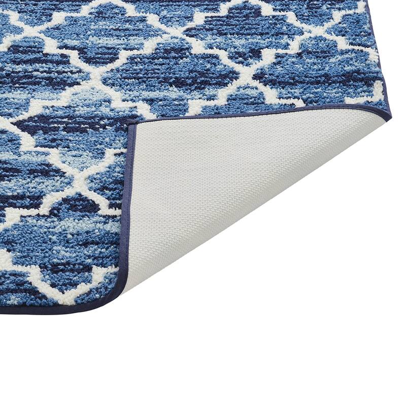Better Trends Savio Collection 4 & 5 Pc Set Bathroom Rug - 100% Micro Polyester with Gel Foam Backing, Machine Washable Bath Mat