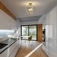preview thumbnail 9 of 11, 4-Light 12 in. Gold Cage Lantern Farmhouse Semi-flush Mount