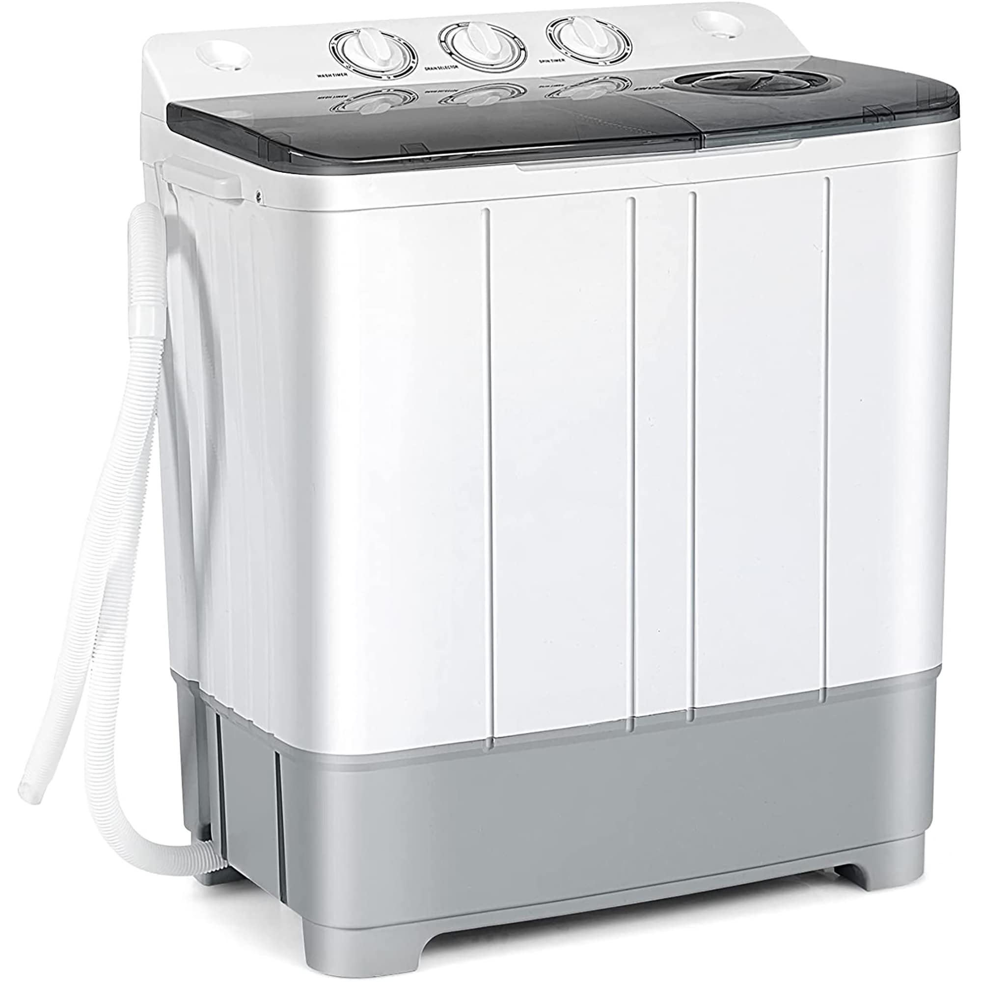 2 In 1 Portable Washing Machine, Twin Tub Compact Washer 28lbs