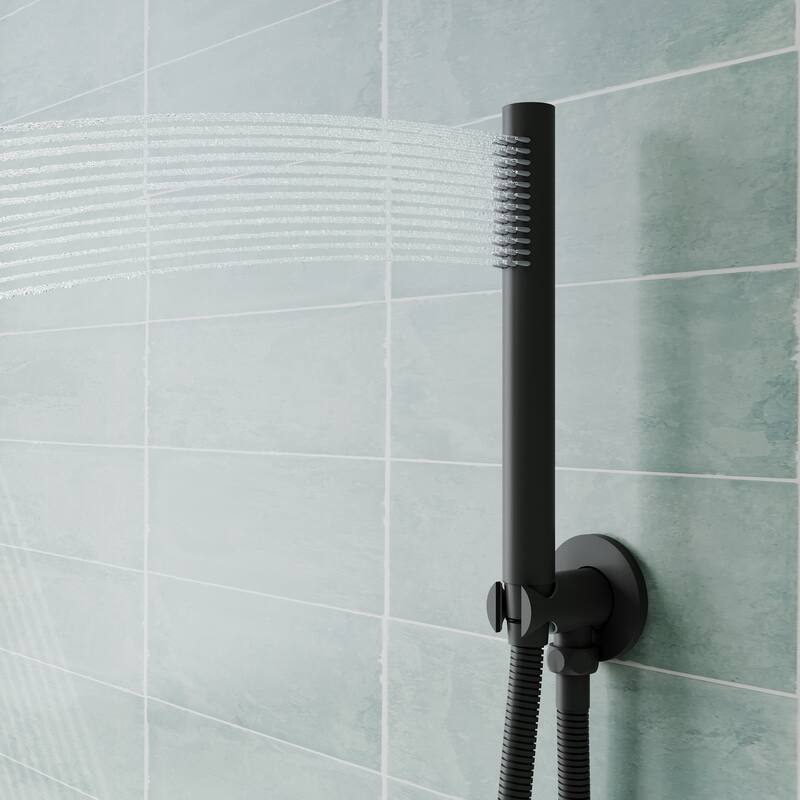 3-Function 10 in. Round Shower head System With Hand shower(Valve Included)