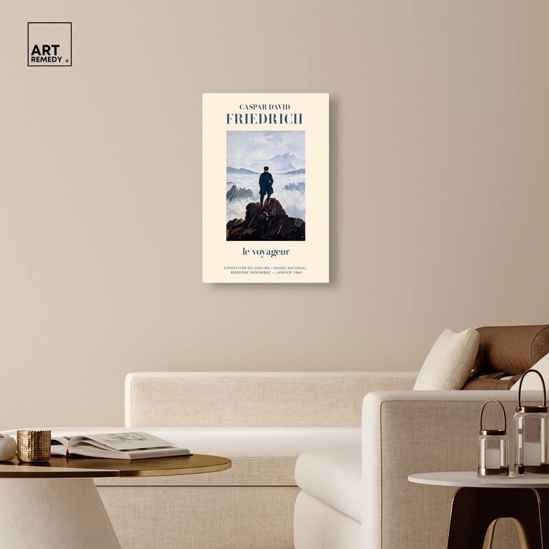 Wanderer in a Sea of Mist Canvas by Art Remedy, Gallery Wrapped