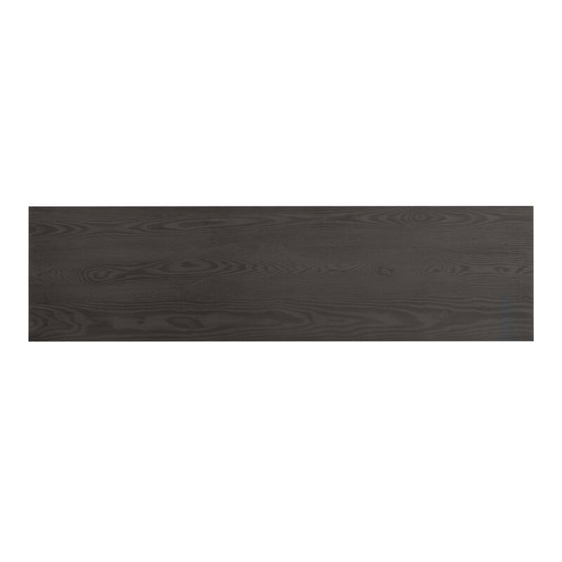 Wood Sideboard with Adjustable Shelves and Gold Handles