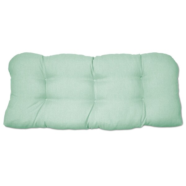 tufted wicker settee cushion