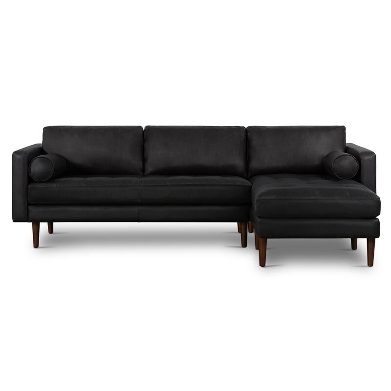 Poly & Bark Napa 104.5" Right-facing Sectional Sofa - Full Grain Genuine Italian Leather