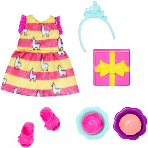 Barbie Club Chelsea Birthday Doll Accessories Pack Llama Dress Ghv61 Mattel