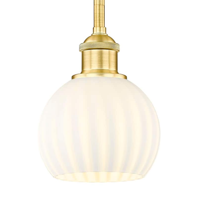 Innovations Lighting 616-1S 8 6 White Venetian Pendant White Venetian - Satin Gold