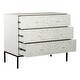 preview thumbnail 4 of 7, Woodlyn Weathered White 3 Drawer Accent Cabinet