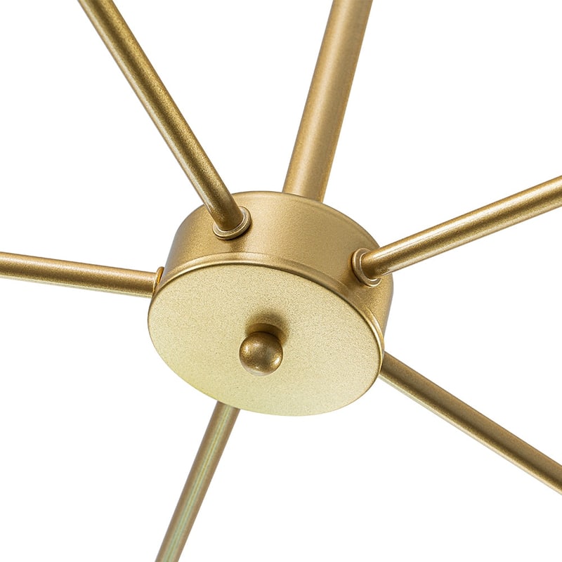 5-Light Blue Swirled Glass Globe Bubble Round Chandelier 35in