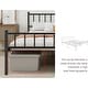 preview thumbnail 8 of 19, alazyhome Classic Metal Platform Bed Frame Steel Slat Support, Black