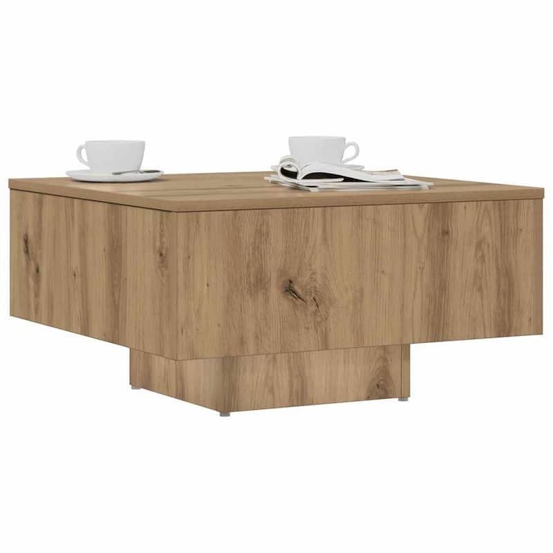 vidaXL Coffee Table Artisan Oak Engineered Wood Regular Coffee Table - 23.6 x 23.6 x 12.4