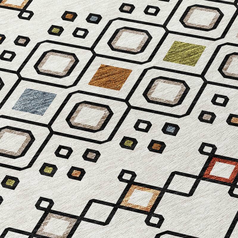 HomeRoots Geometric Modern Rectangle Outdoor Rug
