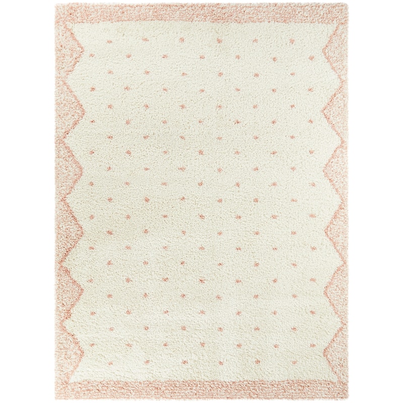 Crivelli Geometric Polka Dot Shag Area Rug