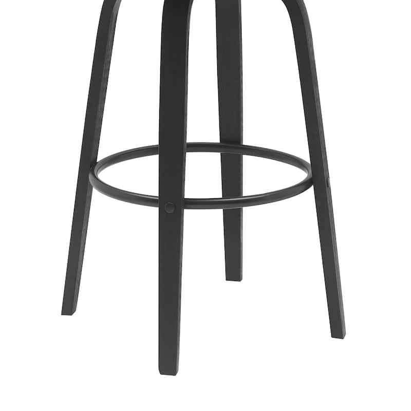 Diana Upholstered Wood Bar or Counter Height Swivel Stool