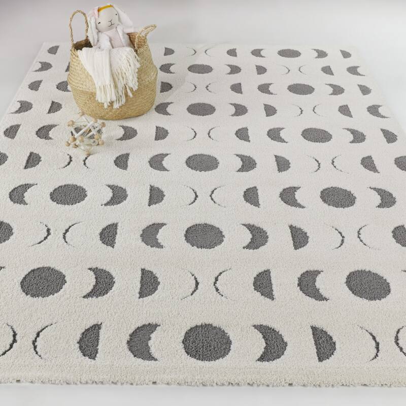 Eclipse Geometric Striped Area Rug - 5'3" x 7' - Gray