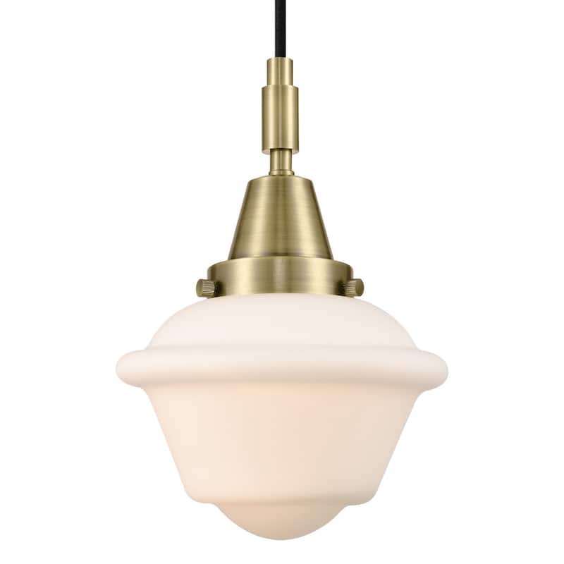 Innovations Lighting 447-1P-G531 Oxford 7" Wide Mini Pendant with - Antique Brass