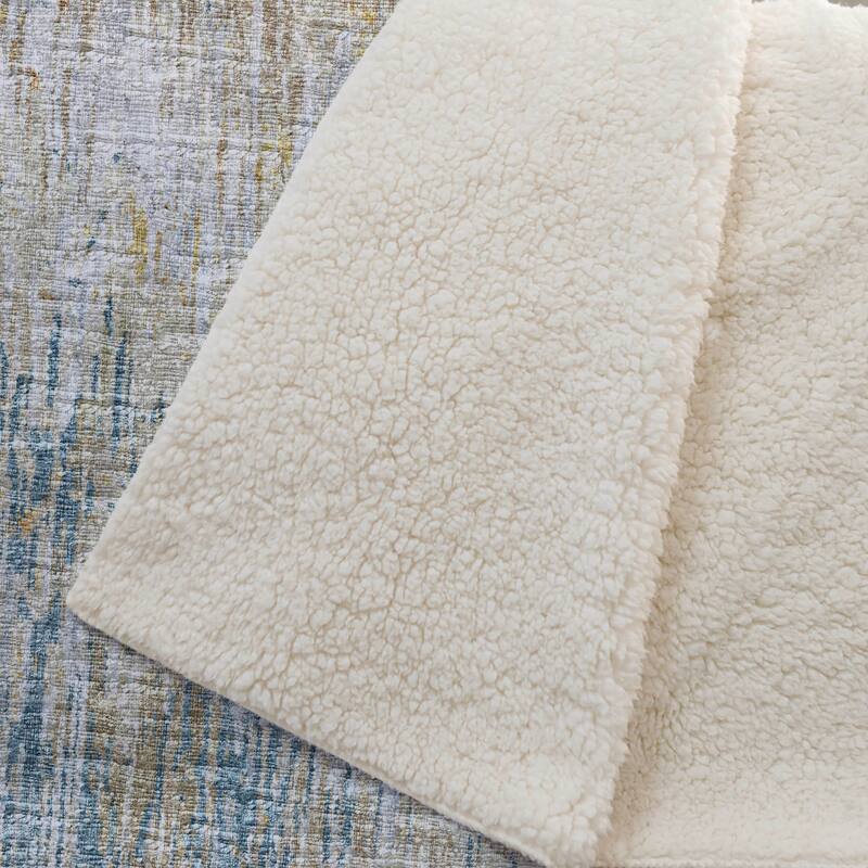 Premium Machine Washable ASB66 Abstract Ombre Sherpa Throw Blanket