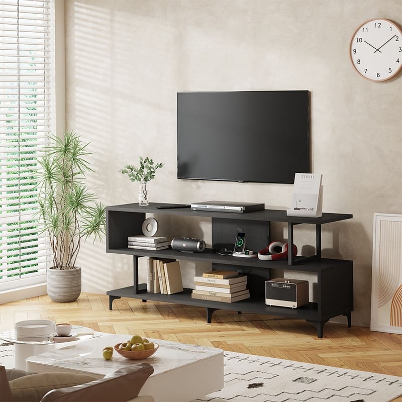 TV Stand for with Power Outlet for 65 Inch TV - 58 inches
