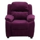 preview thumbnail 58 of 106, Deluxe Padded Contemporary Kids Recliner with Storage Arms