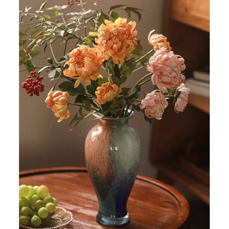RusticReach Three-Head Seattle Dahlia Flower Stem 30.7" Tall
