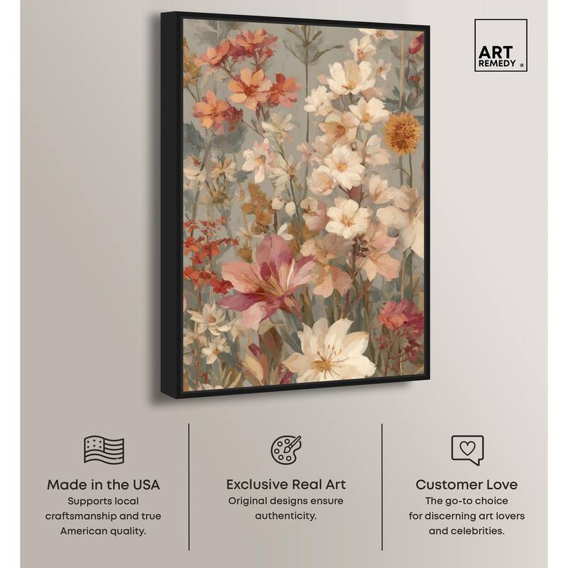 Soft Cream Wilds Canvas by Art Remedy