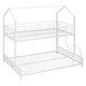 preview thumbnail 37 of 43, Metal House Bunk Bed, Twin over Full