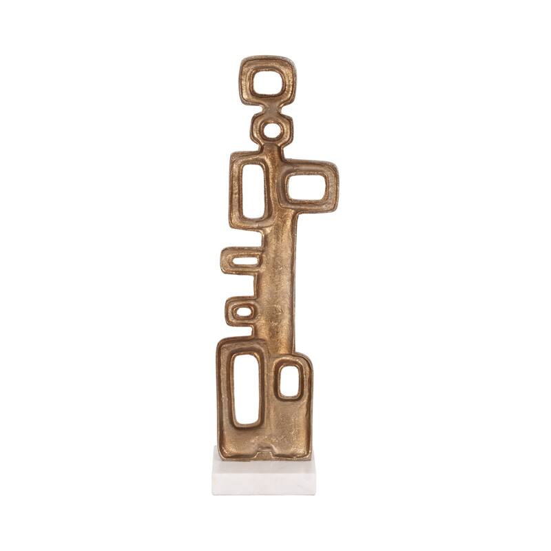 Sagebrook Home Metal 21"H Gold Abstract Table Deco - 5" x 5" x 21"