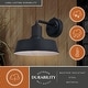 preview thumbnail 3 of 11, VAXCEL Hammond 1-Light Matte Black and White Dusk to Dawn Sensor Industrial Outdoor Wall Sconce, Durable Steel Shade, LED