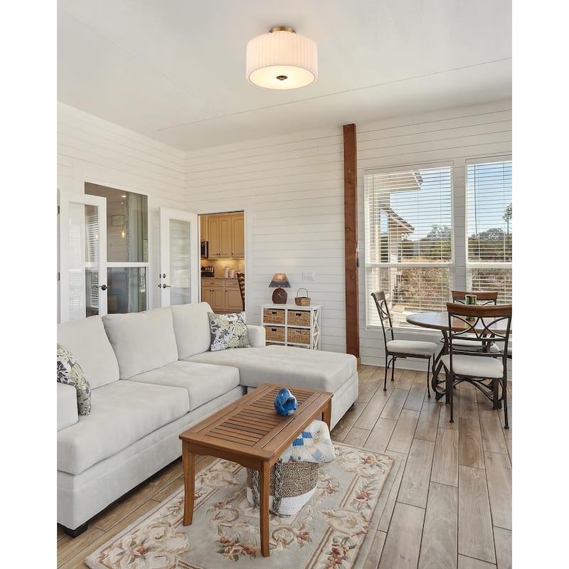 2-light drum light bronze bedroom light fabric, metal ceiling light