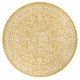 preview thumbnail 1 of 25, JONATHAN Y Medallion Textured Weave Indoor/Outdoor Area Rug 5' Round - Yellow/Cream