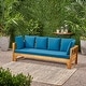 preview thumbnail 23 of 34, Long Beach Outdoor Extendable Acacia Wood Daybed Sofa by Christopher Knight Home