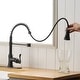 preview thumbnail 3 of 36, Single Handle Kitchen Sink Faucet With Pull Down Sprayer Commercial Kitchen Faucet One Hole Spring High Arc Gooseneck Bar Faucet