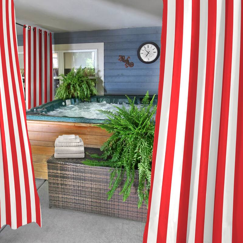 54" x 84" Grommet Semi-Sheer Outdoor Curtain Panel