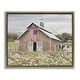preview thumbnail 20 of 26, Stupell Patriotic Barn & Cow Framed Floater Canvas Wall Art Design By Amber Sterling 21 x 17 - Brown