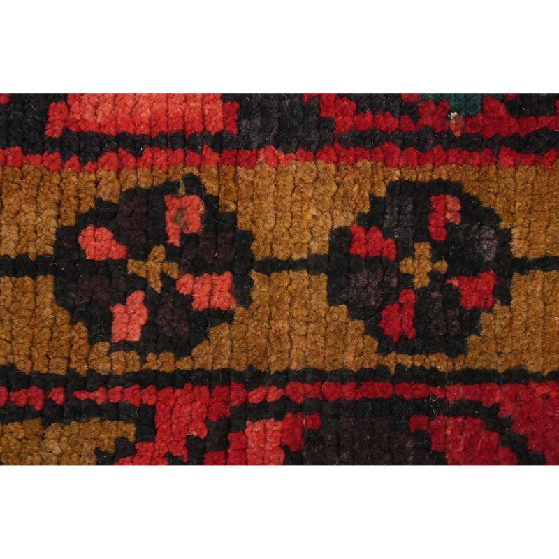 Hand Knotted Oriental 100% Wool Carpet Traditional Tribal Pink Ardebil Runner Rug - 9' 6'' X 3' 6''