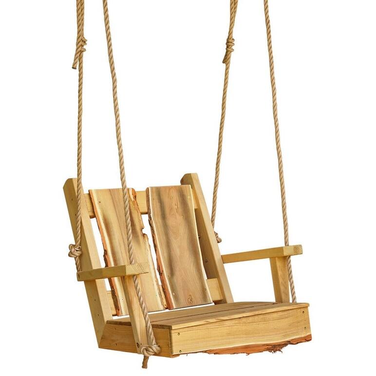 Live Edge Locust Wood Timberland Swing - 2 Foot - Natural Stain