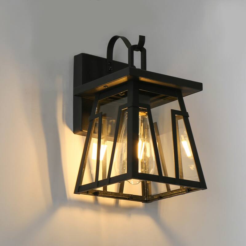 Modern 1-light Outdoor Wall Light Dimmable Traditional Lantern Porch Wall Sconce