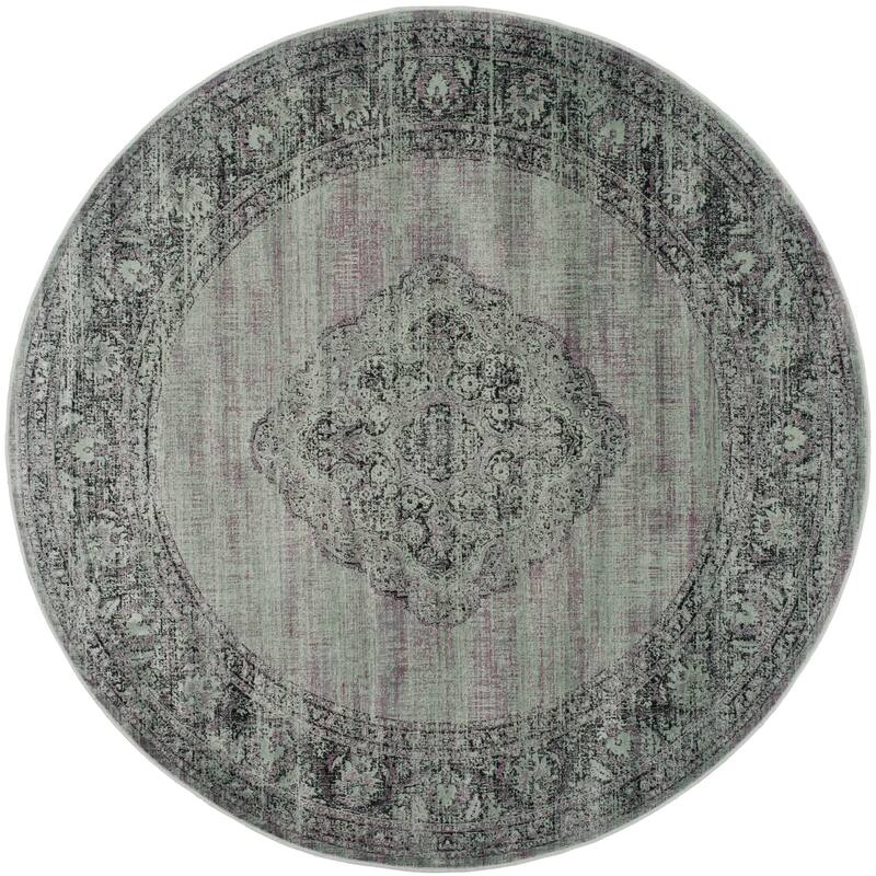 SAFAVIEH Vintage Distressed Boho Caliopa Oriental Area Rug - 5'3" x 7'6" Oval - Light Blue - Oval