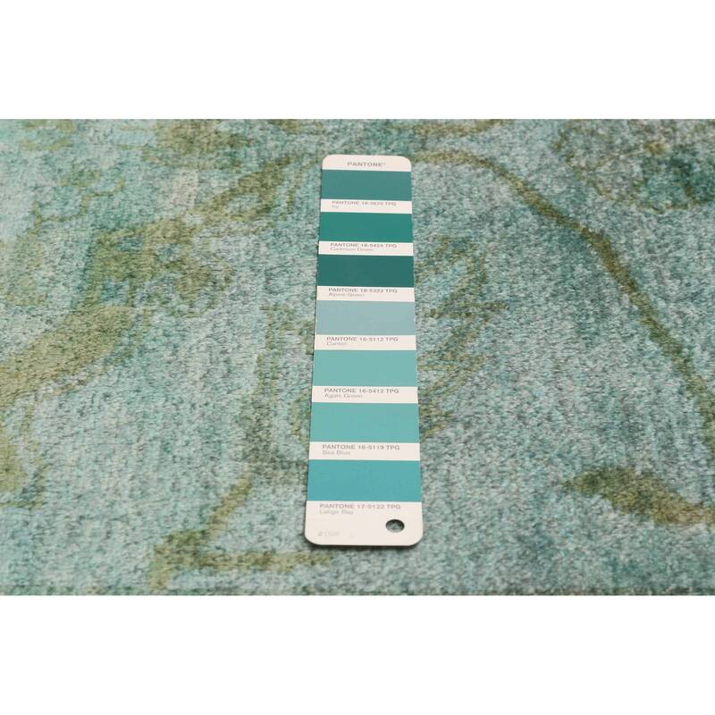 ECARPETGALLERY Hand-knotted Vibrance Cyan Wool Rug - 7'9 x 10'1