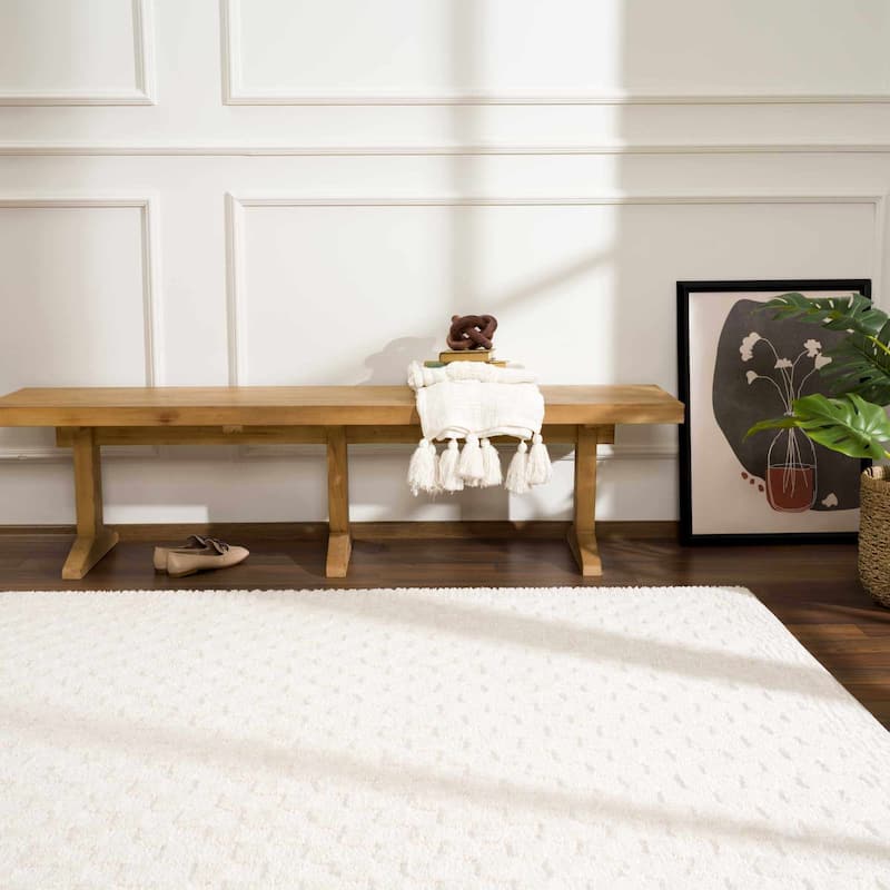 Hauteloom Leryn Hallway, Kitchen Runner Rug - High Pile - Off White - 2'8" x 7'3"