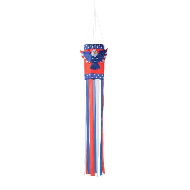 Glitzhome 60.25"H Patriotic Americana 3D Eagle Windsock