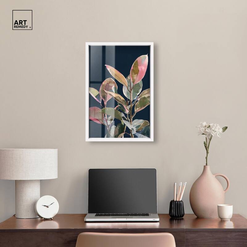 Fuchsia Frond II Shadowbox by Art Remedy