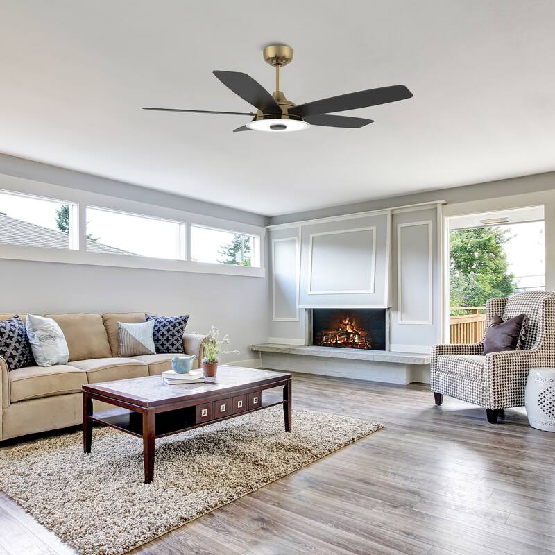CARRO Harley 52" Smart Ceiling Fan with LED Light and Remote