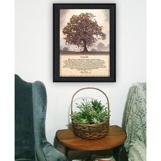 TrendyDecor4U Mid-Century Modern "Living Life" Framed Print Wall Art by ...
