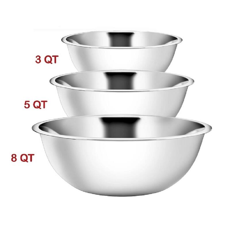 Premium Polished Mirror Nesting Stainless Steel Mixing Bowl